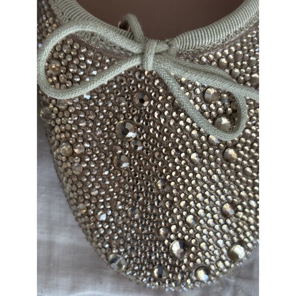 Steve Madden Blossoms Rhinestone Ballet Flats Women's Size 10 Gold Blossoms - Picture 9 of 10